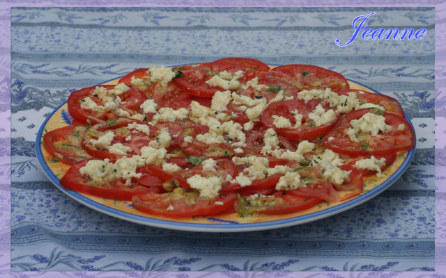 Salade de tomates et mozzarella