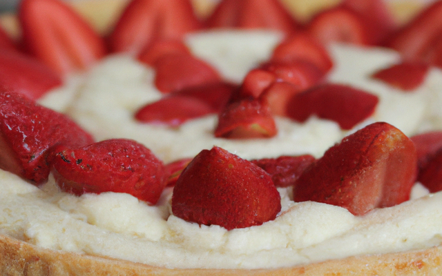 Gâteau aux fraises et à la vanille
