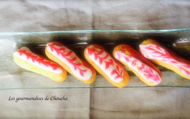 Minis éclairs à la crème pâtissière vanille et rhum