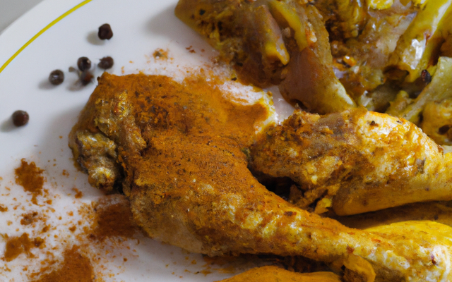 Poulet aux différentes épices