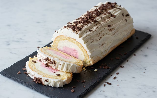 Buche glacée meringuée