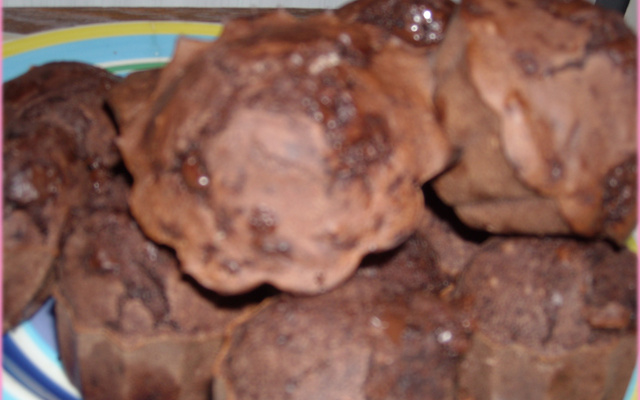 Muffin extra tout chocolat aux pépites de chocolat