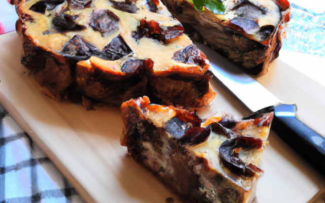 Cake aux champignons et chorizo
