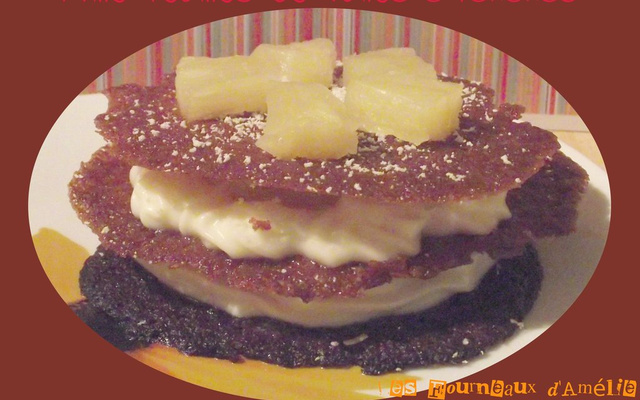 Mille-feuilles de tuile à l'ananas