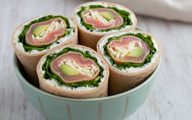 Roulés au saumon et à l'emmental