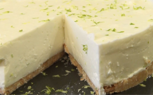 Cheesecake sans cuisson au citron vert
