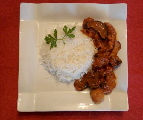 'Rougail poulpe' (Poulpe à la sauce de tomates)