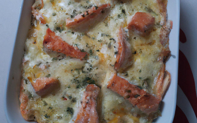 Gratin de saumon fumé aux chicons à la fourme d'Ambert