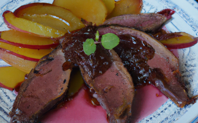 Magret de canard aux poires