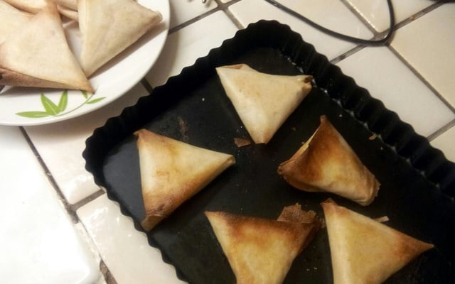 Bricks au poulet et citron confit