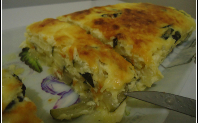 Flan de courgettes estival