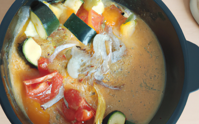 Fondue de légumes tomates courgettes et oignons