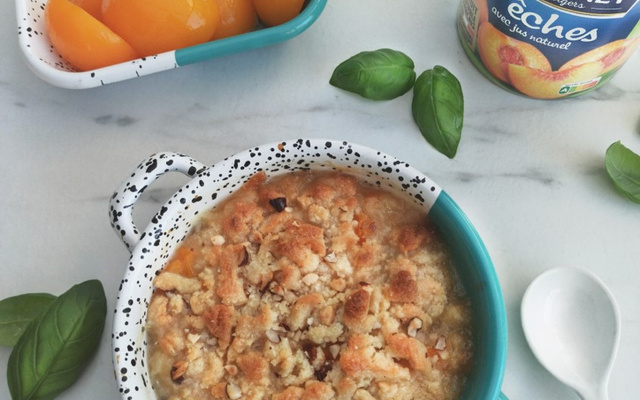 Crumble aux pêches St MAMET