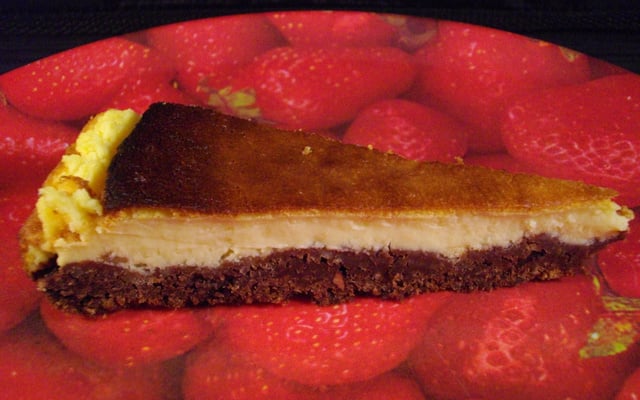 Cheesecake Citron Chocolat aux éclats de fèves de cacao