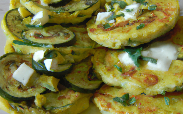 Galettes de courgettes au Cottage Cheese
