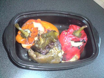 Poivrons farcis au curcuma