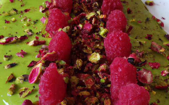 Illusion d'un amour framboise, pistache et poivre long