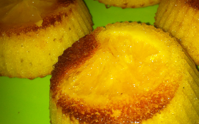 Muffins oranges et amandes aux pépites de chocolat