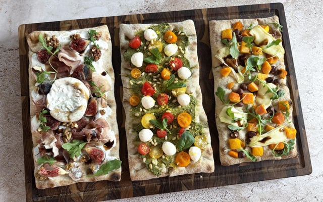 Trio de pinsa garnies pour l'apéritif