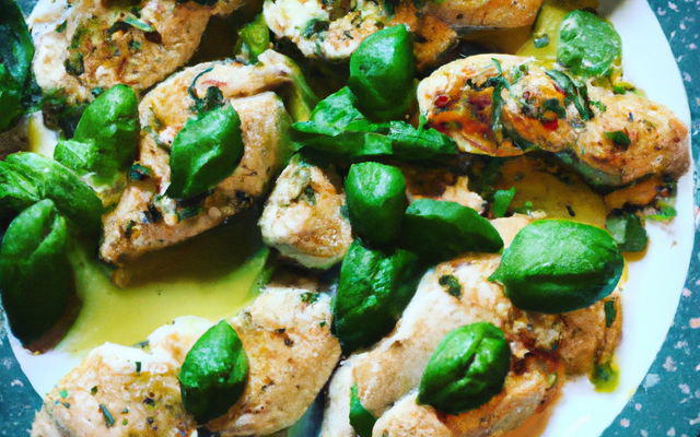 Poulet à l'ail et au basilic