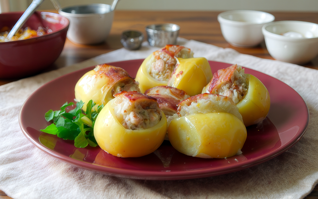Pommes de terre farcies de grand-mère