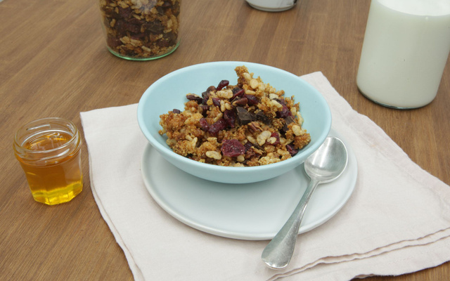 Granola noix de pécan et cramberries
