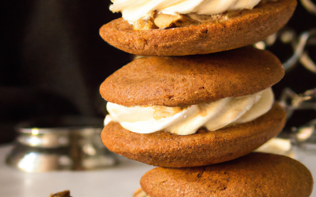 Whoopie pies aux noisettes et fourme d'Ambert