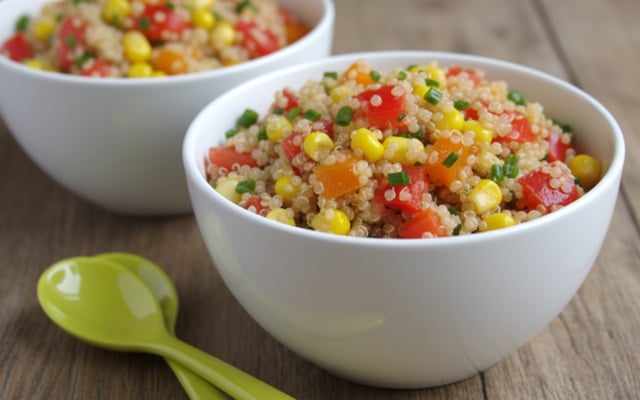 Salade croquante de quinoa aux poivrons