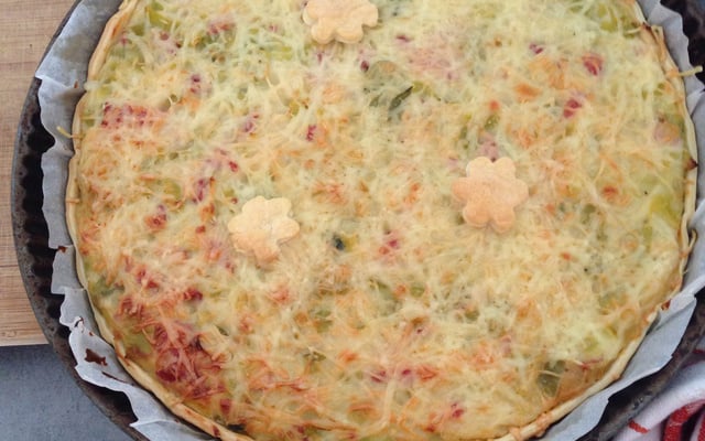 Flamiche aux poireaux et chèvre
