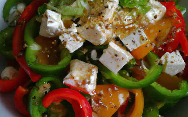 Salade aux poivrons et à la feta