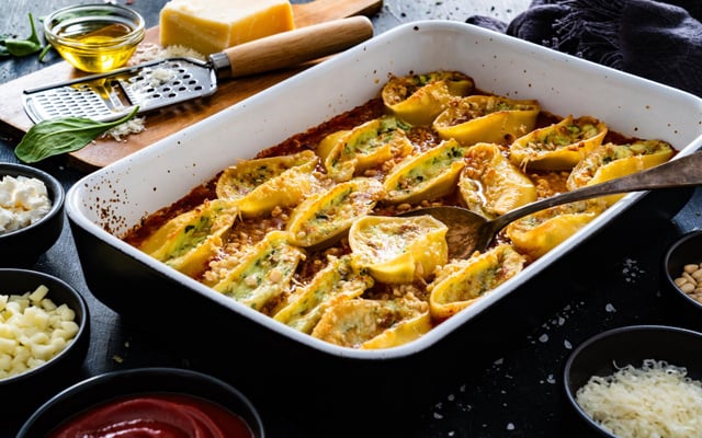 Pâte conchiglioni napoletani farcie à la viande