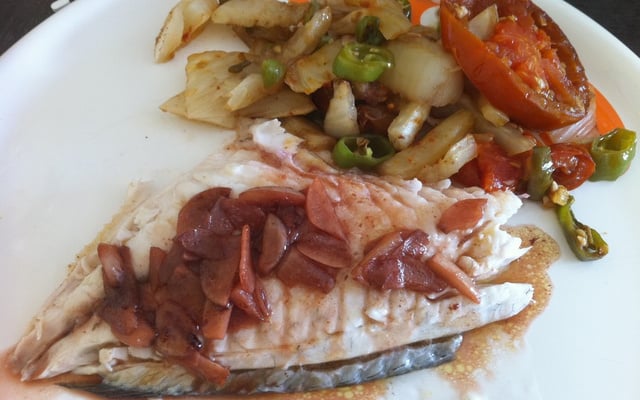 Dorade à l'espagnole et ses légumes balsamiques