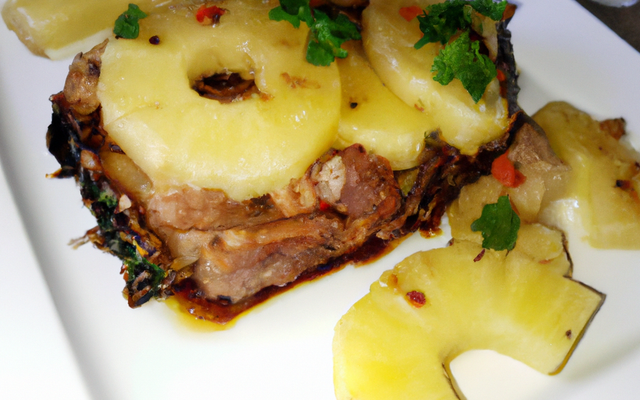 Rôti de veau aux ananas