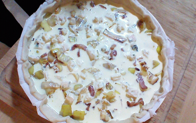 tarte aux poireaux et au bleu