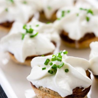 Baby tourtes aux champignons, espuma Papillon