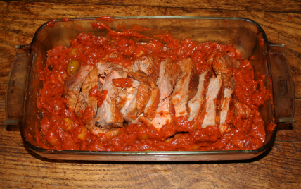 Rôti de veau à la tomate