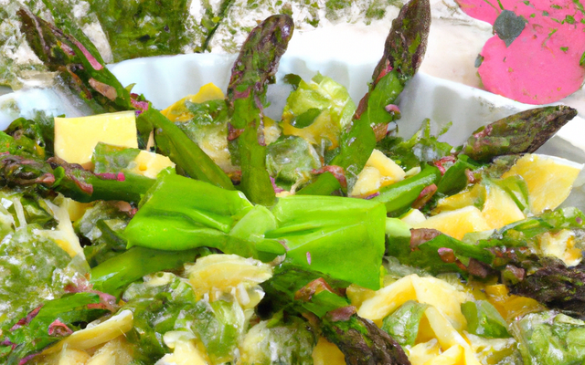 Salades de farfalles aux asperges vertes