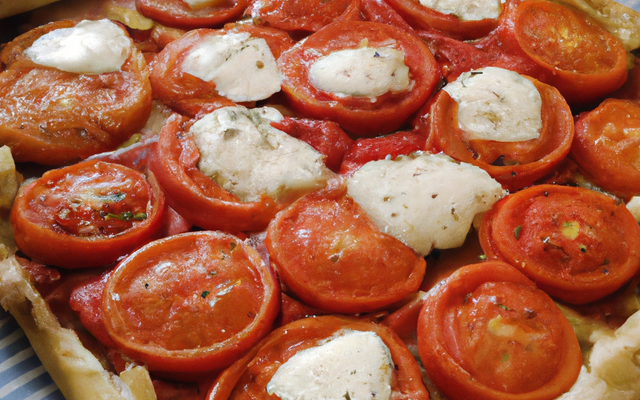 Tarte à la tomate et à la mozzarella