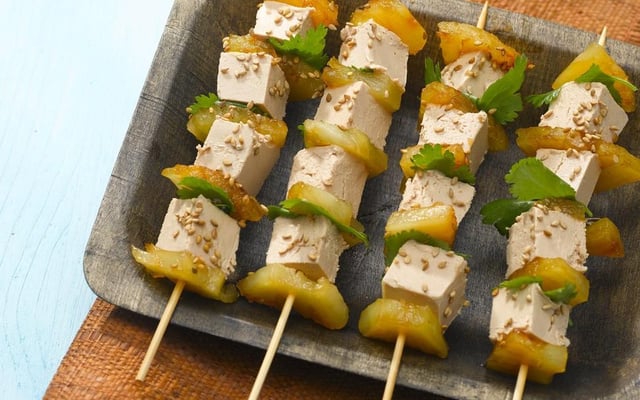 Brochettes d'ananas caramélisé au Fleuron de Canard
