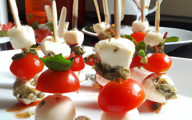 Brochettes tomates mozza