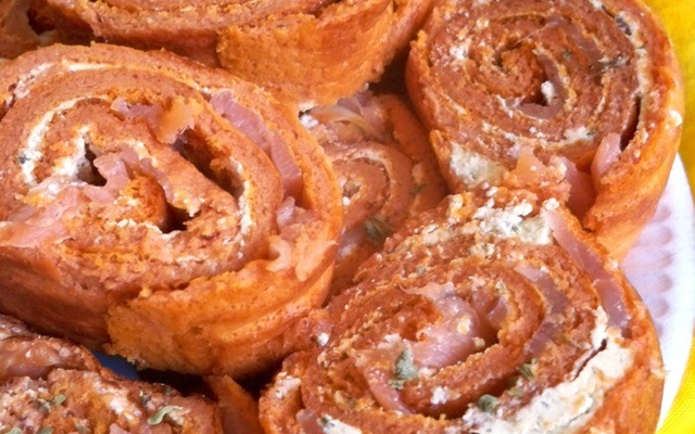 Roulé tomate saumon et fromage frais !