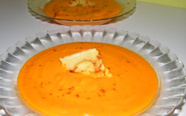 Velouté de potimarron et ravioles