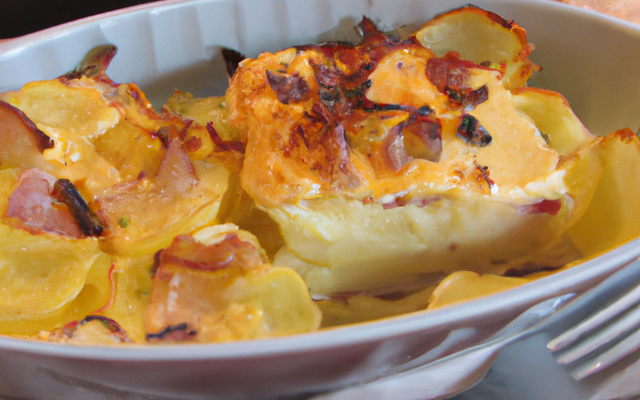 Gratin de pommes de terre et oignons