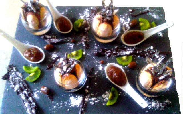 Mini-charlottes au chocolat en verrines