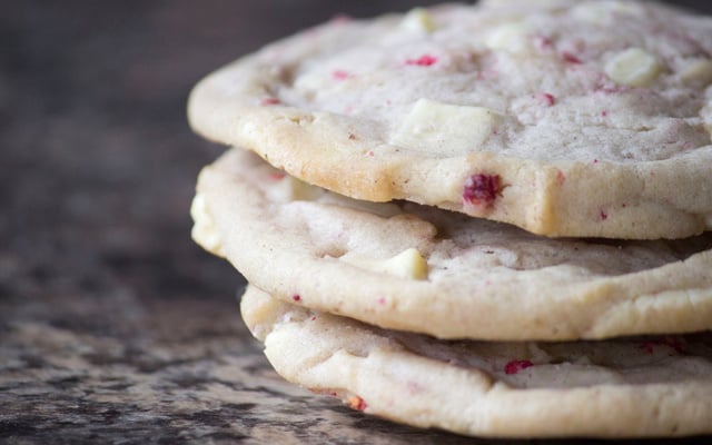 Cookies au chocolat blanc et aux cranberries