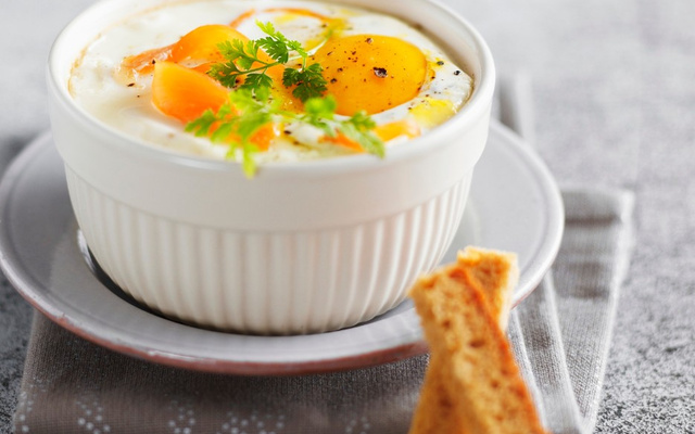 Œufs cocottes au camembert Cœur de Lion