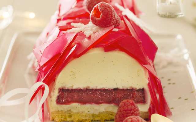 Bûche craquante à la confiture Framboise Intense