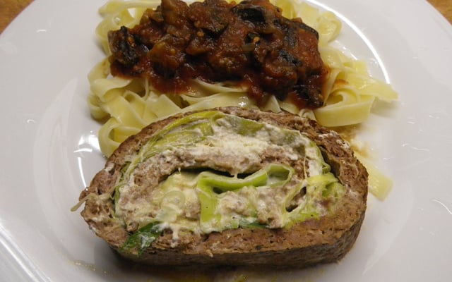 Roulé moelleux au fromage frais et poireau au Thermomix