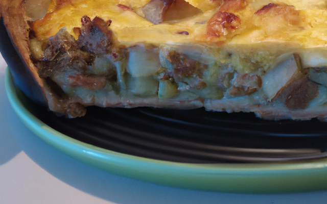 Quiche au boudin et aux pommes d'Île-de-France