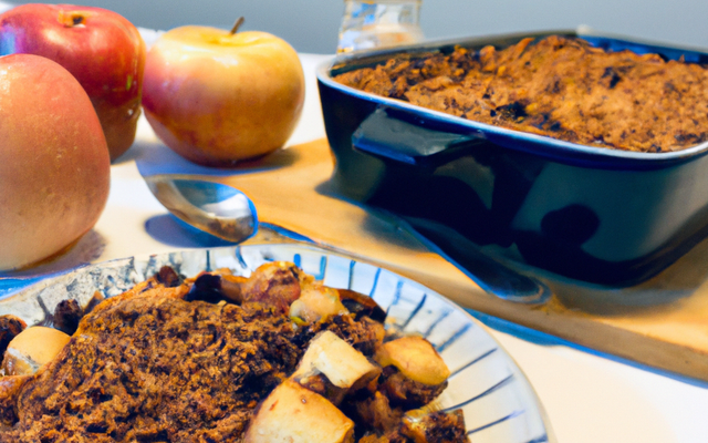 Crumble aux pommes et chocolat